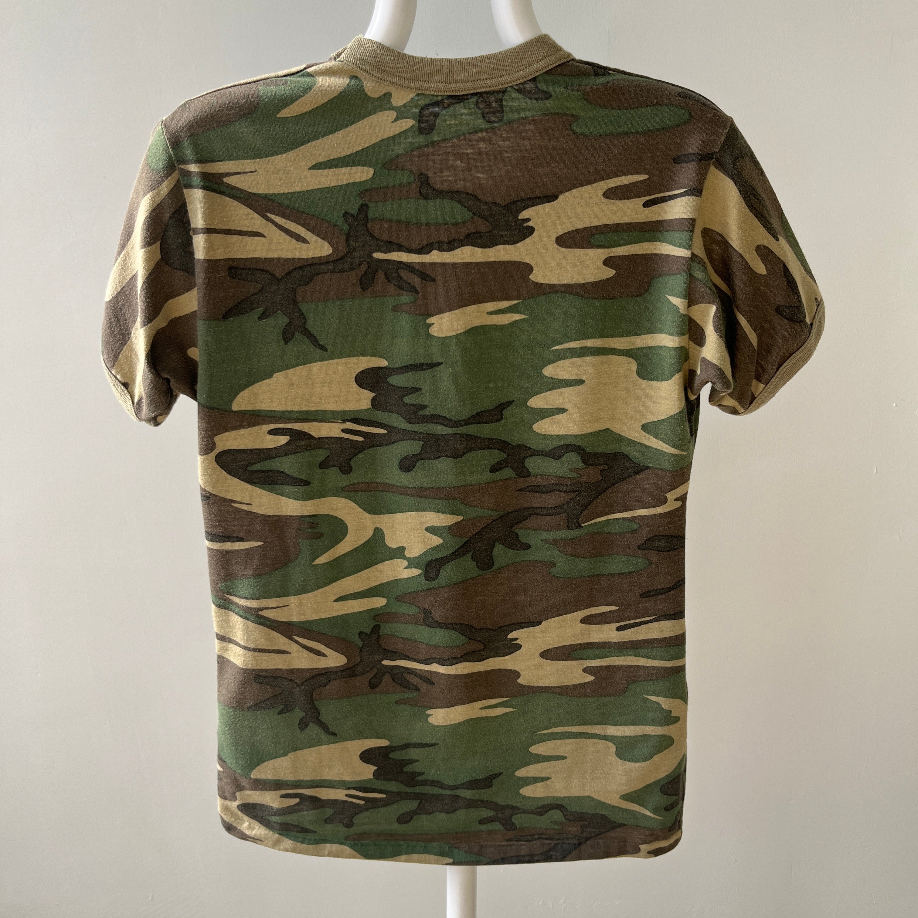 1970/80s Fitted Camo Ring T-Shirt