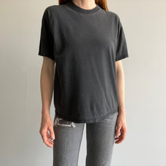 1990/2000s Blank Black Cotton T-Shirt