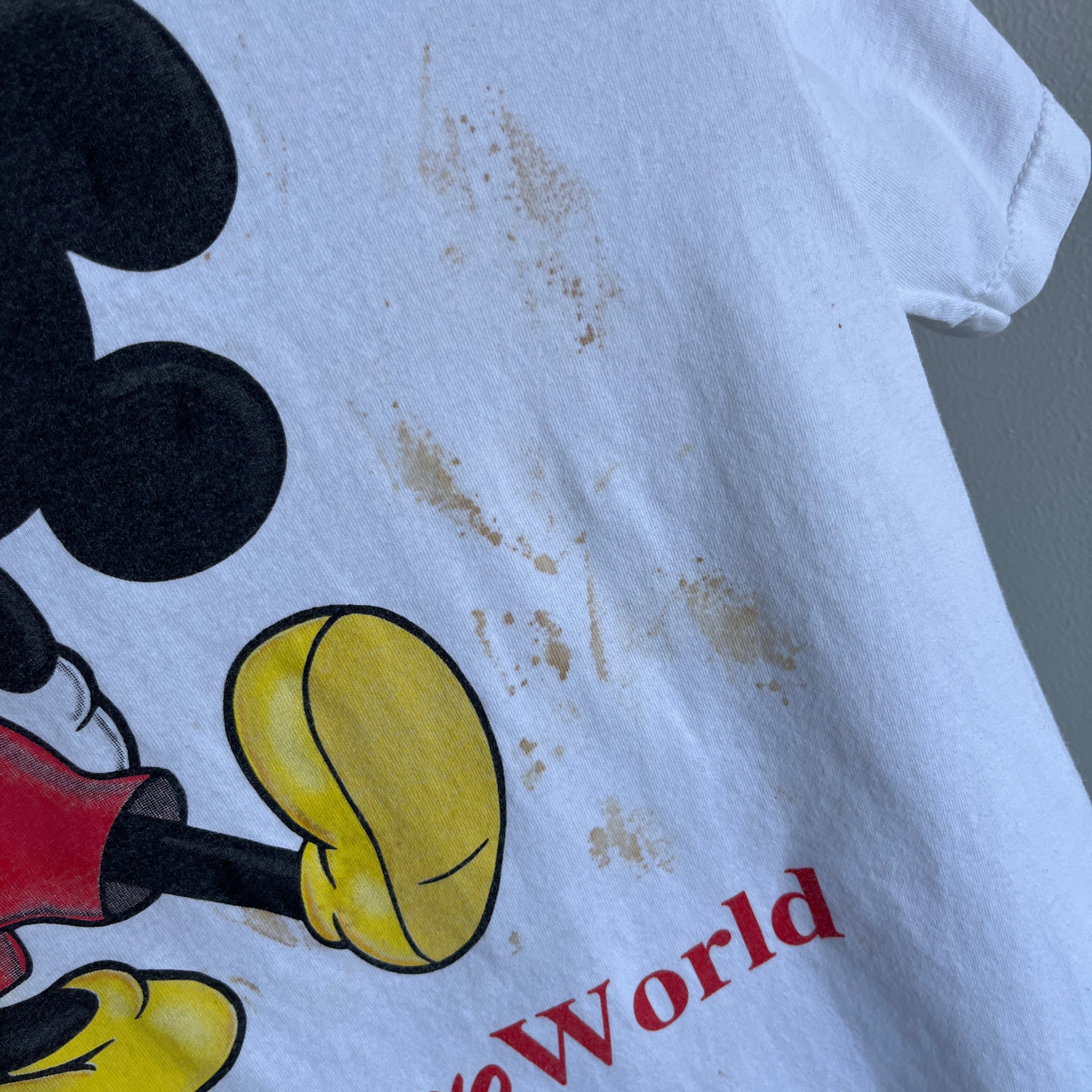 1980/90s Rust Stained Mickey Cotton T-Shirt