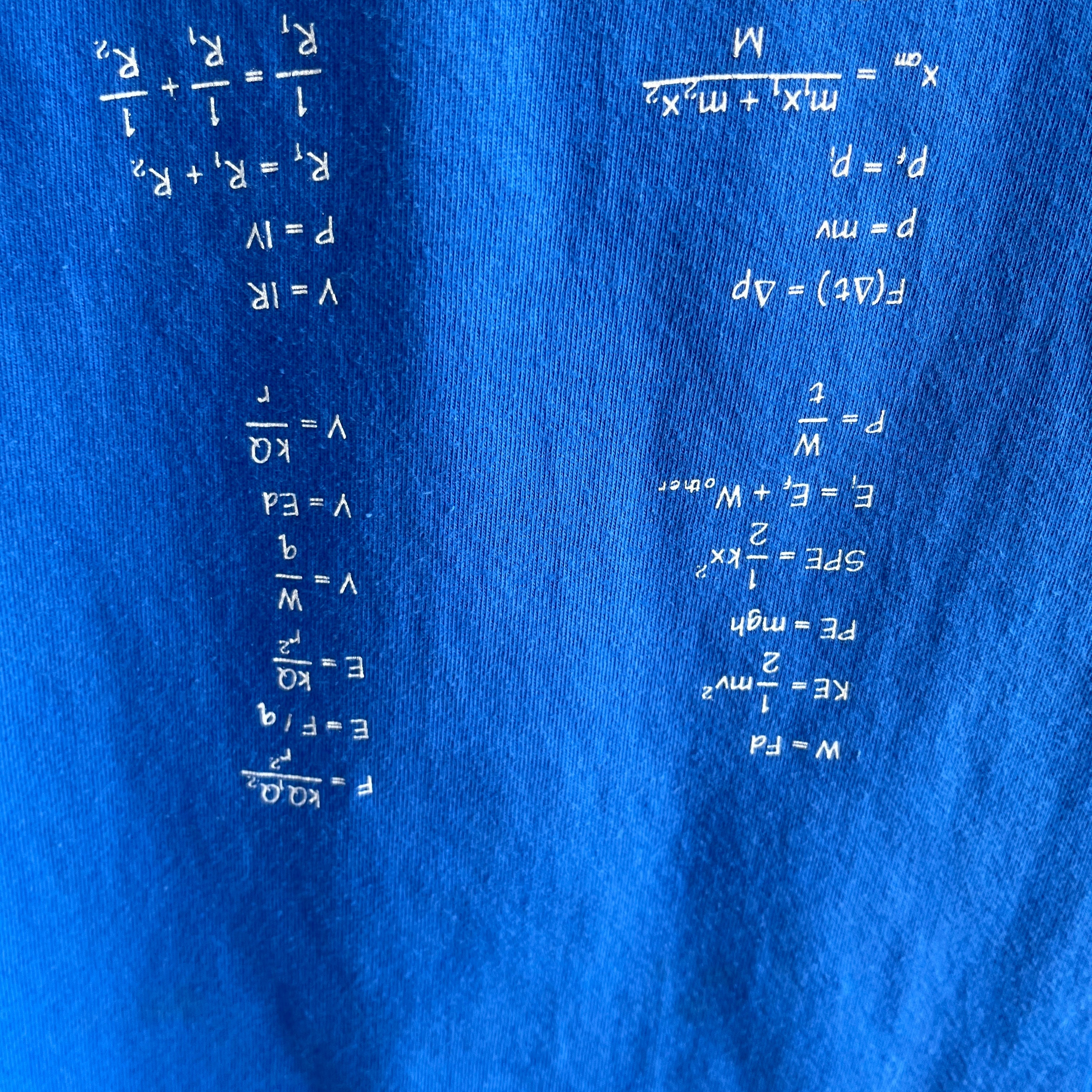 1990s Physics Cheat Sheet (It's Upside Down) - With a backside - T-Shirt