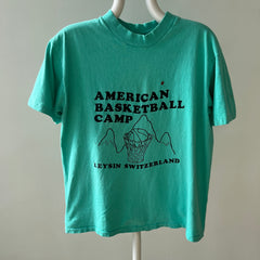 1980s American Basketball Camp, Leysin Switzerland - USA Made Cotton T-Shirt