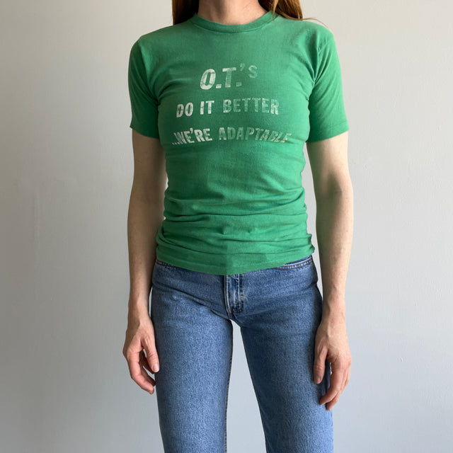 1970s "O.T.'s Do It Better bc We're Adaptable" Slim Fit T-Shirt