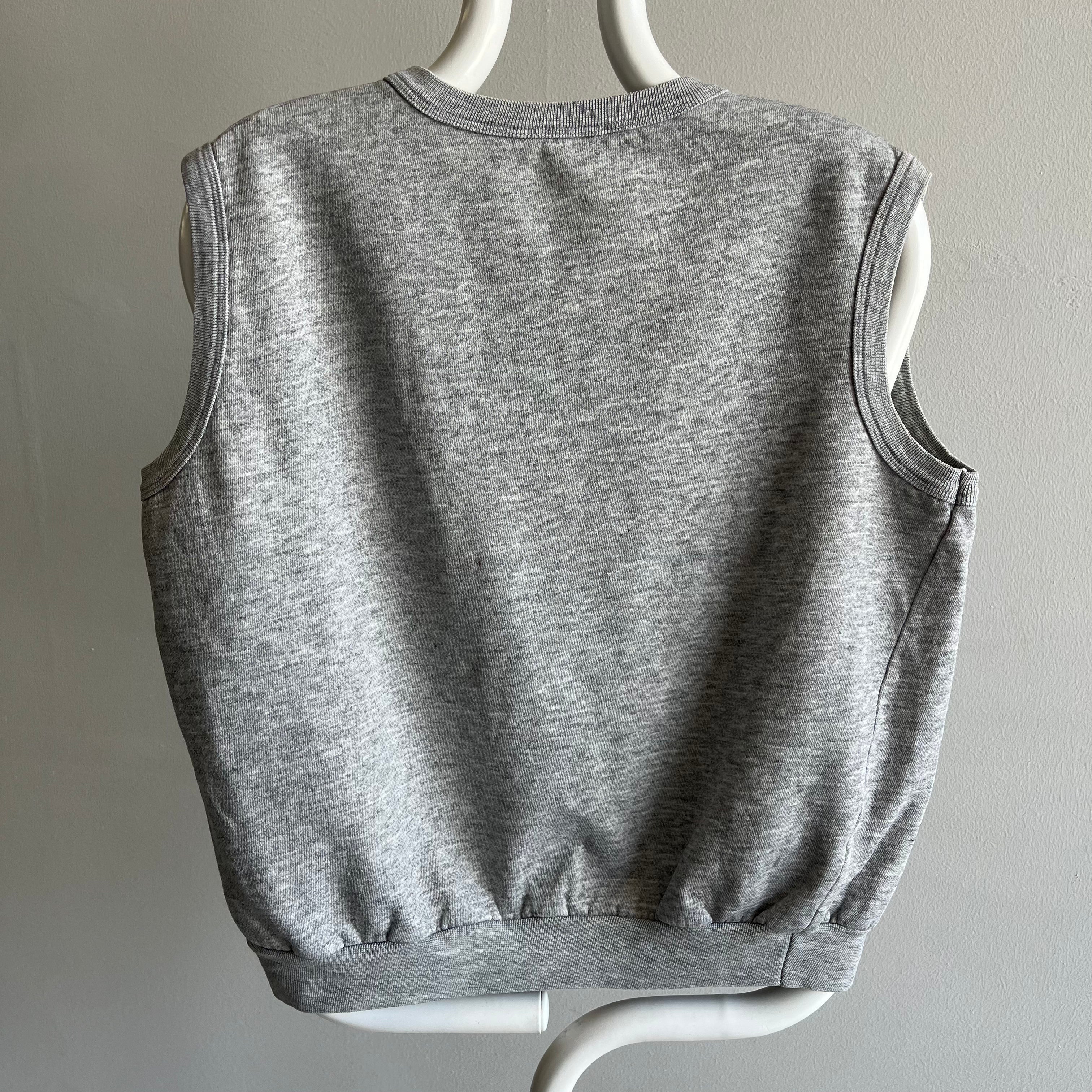 1980s Gray Warm Up Vest 