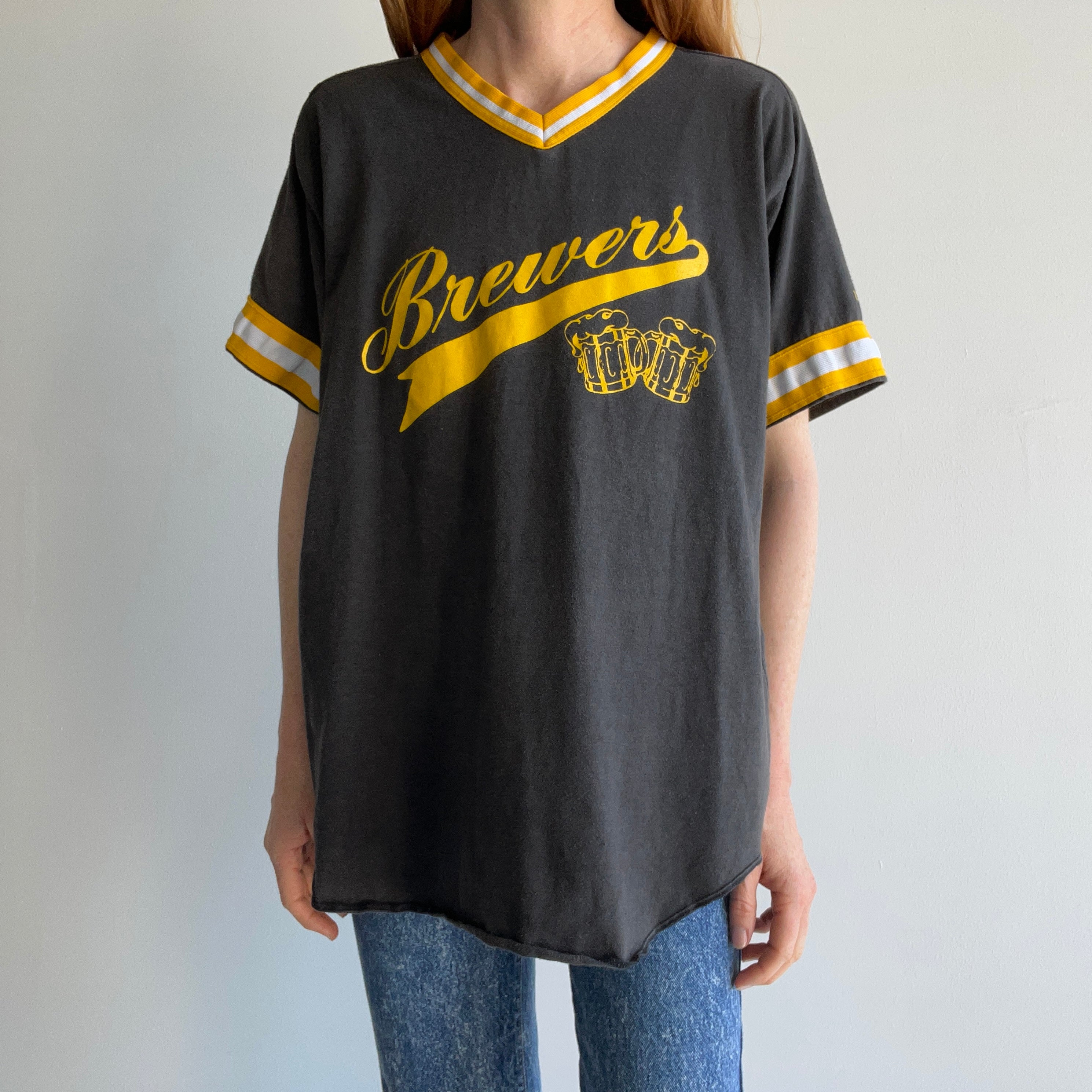 1980s Brewer's No. 13 by Wilson Cotton Baseball T-Shirt - REALLY SUPER GOOD