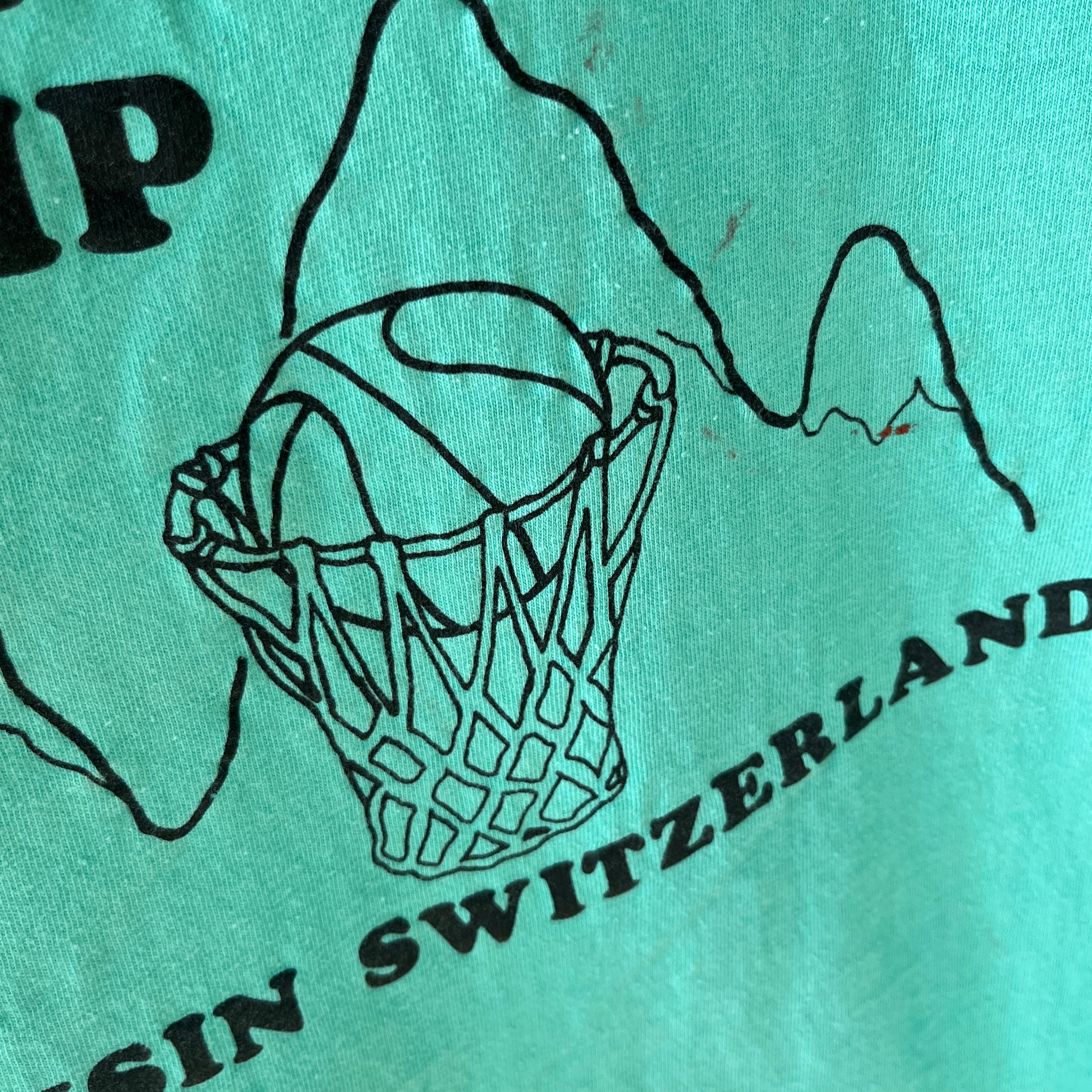 1980s American Basketball Camp, Leysin Switzerland - USA Made Cotton T-Shirt