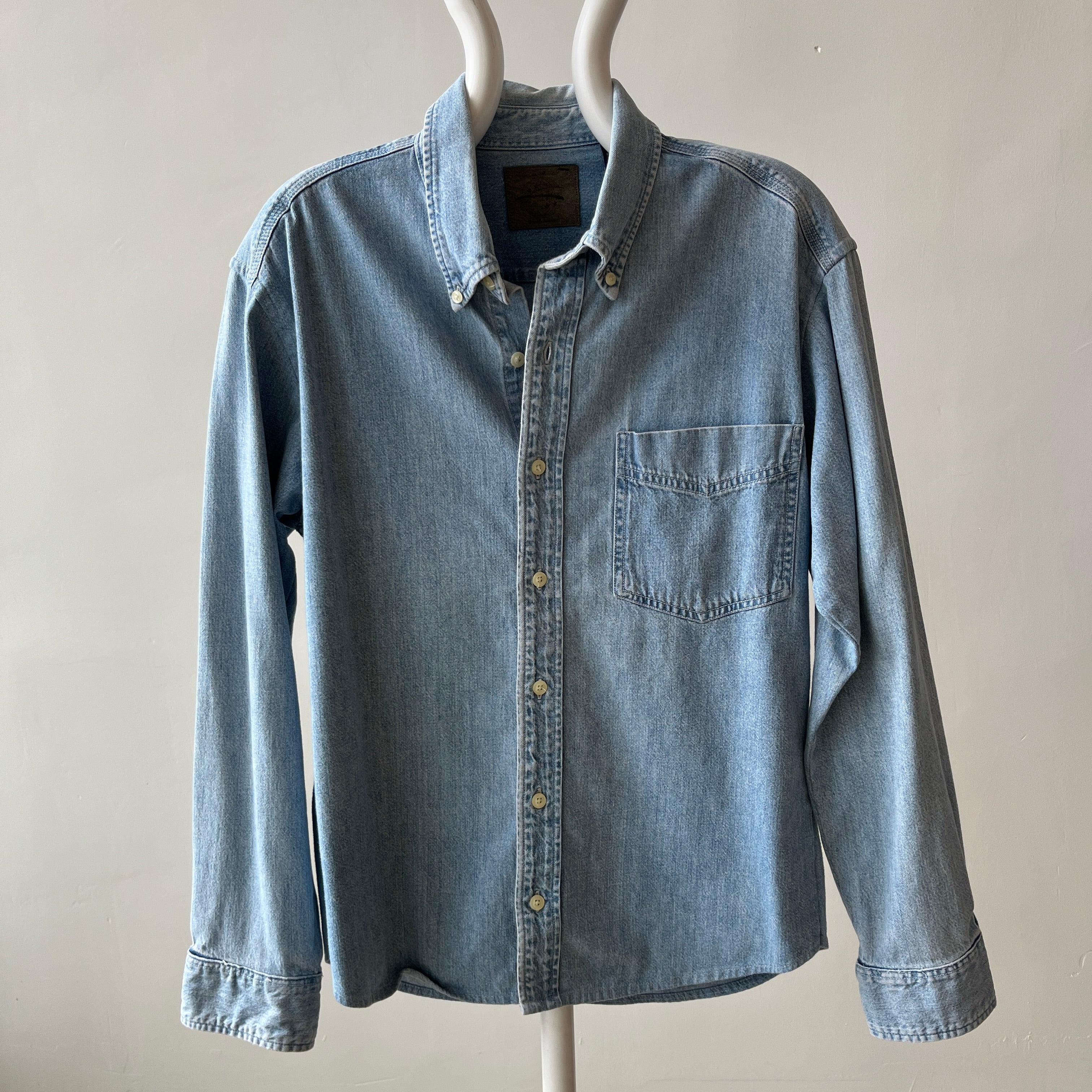 1990s Gap Button Down Denim Dad Shirt - THIS