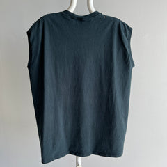 1980/90s Jerzees Cotton Faded Black Muscle Tank