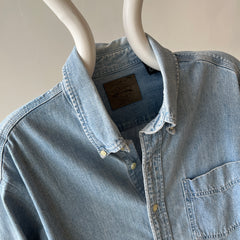 1990s Gap Button Down Denim Dad Shirt - THIS