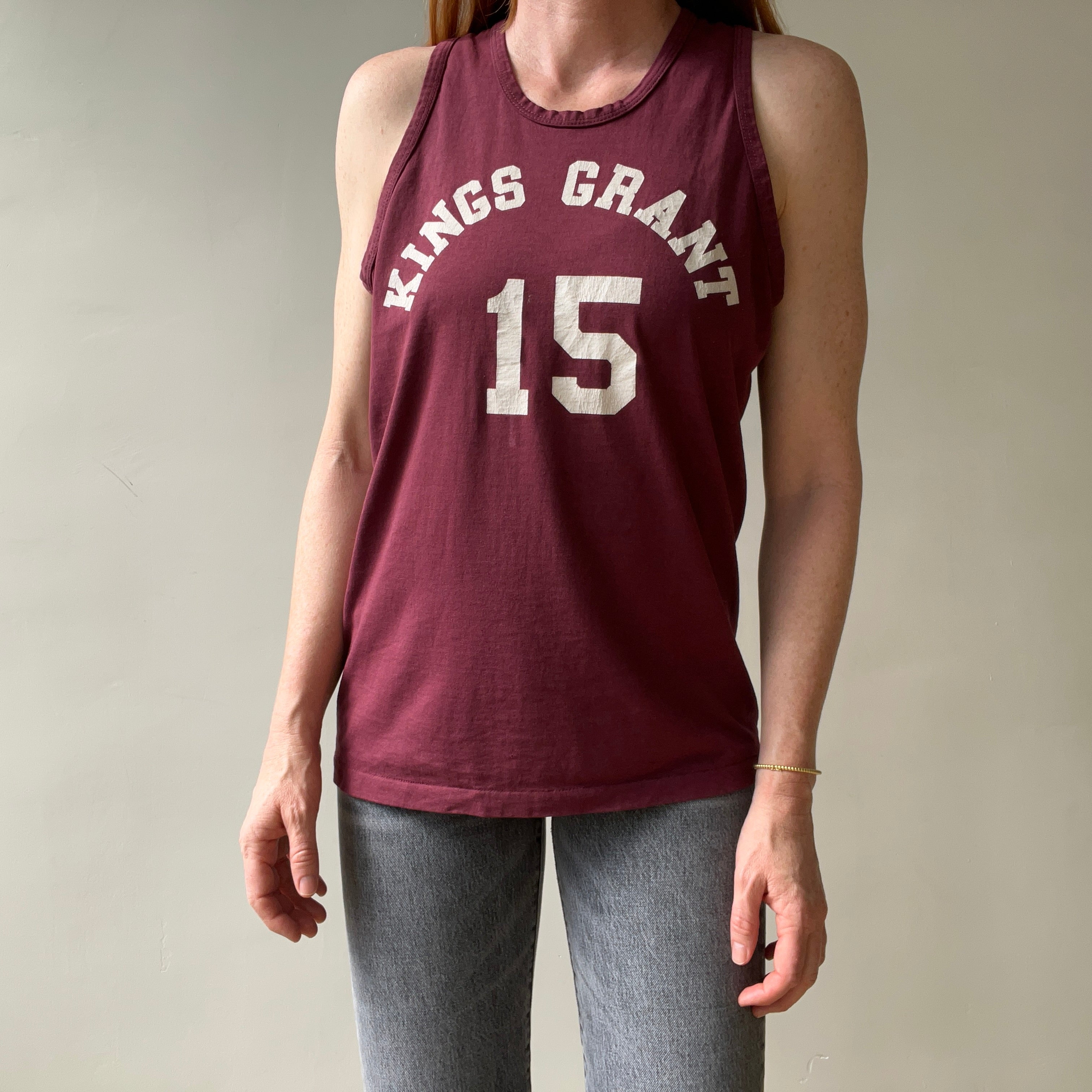1970s/80s Burgundy Kings Grant 15 Tank Top