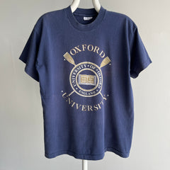1980s Sun Faded Oxford University Cotton T-Shirt