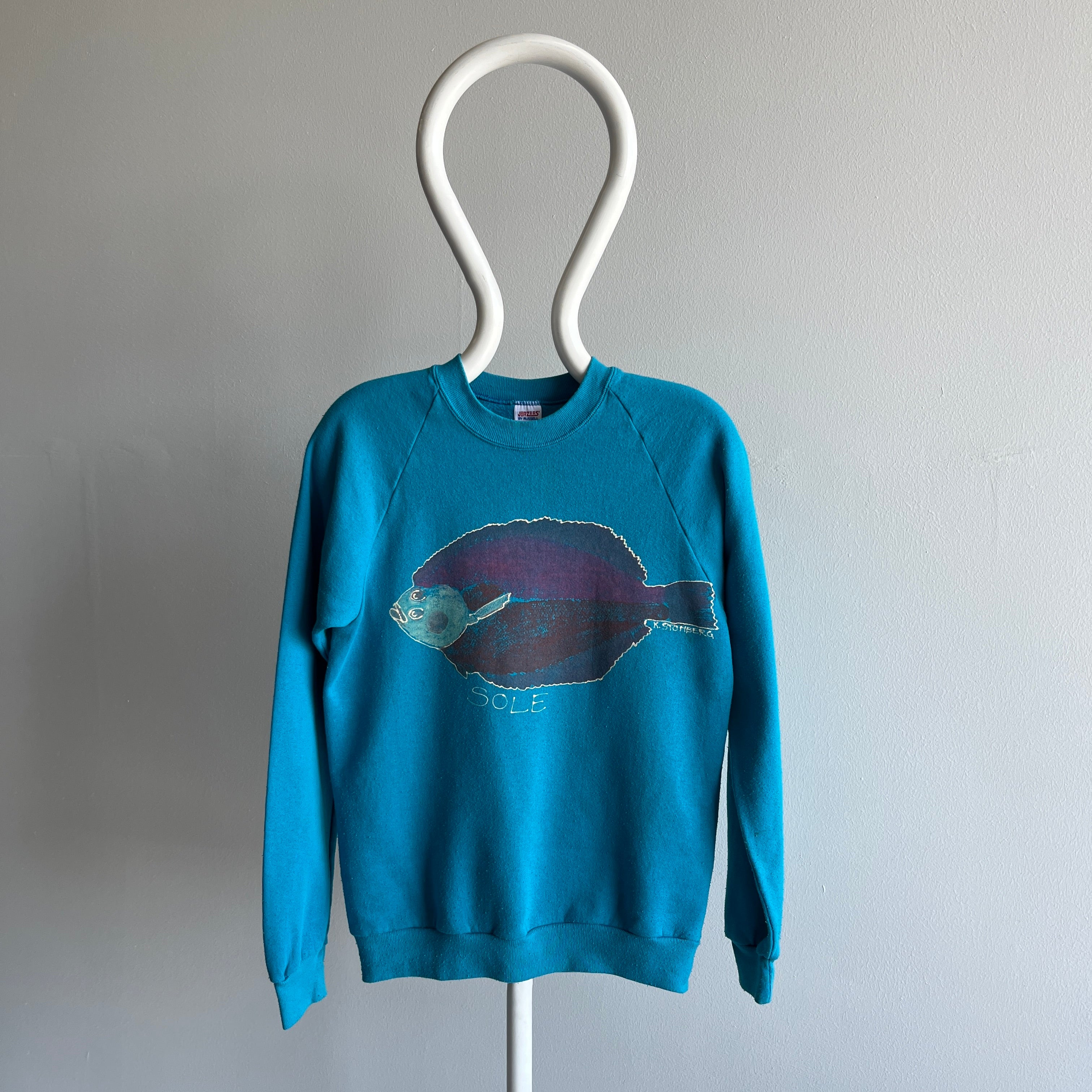 1980s DIY Sole Fish Sweatshirt - Oh Hi