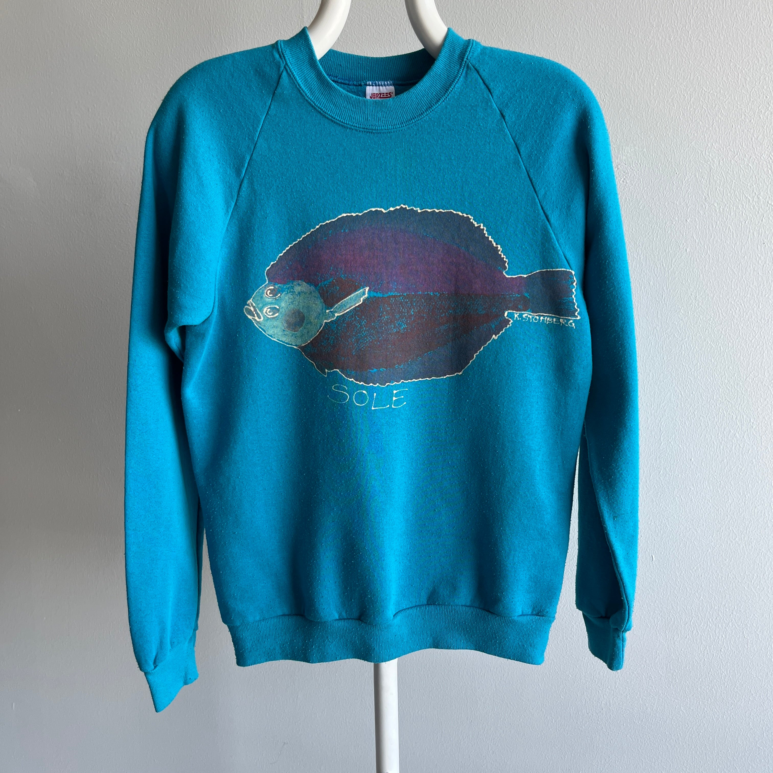 1980s DIY Sole Fish Sweatshirt - Oh Hi