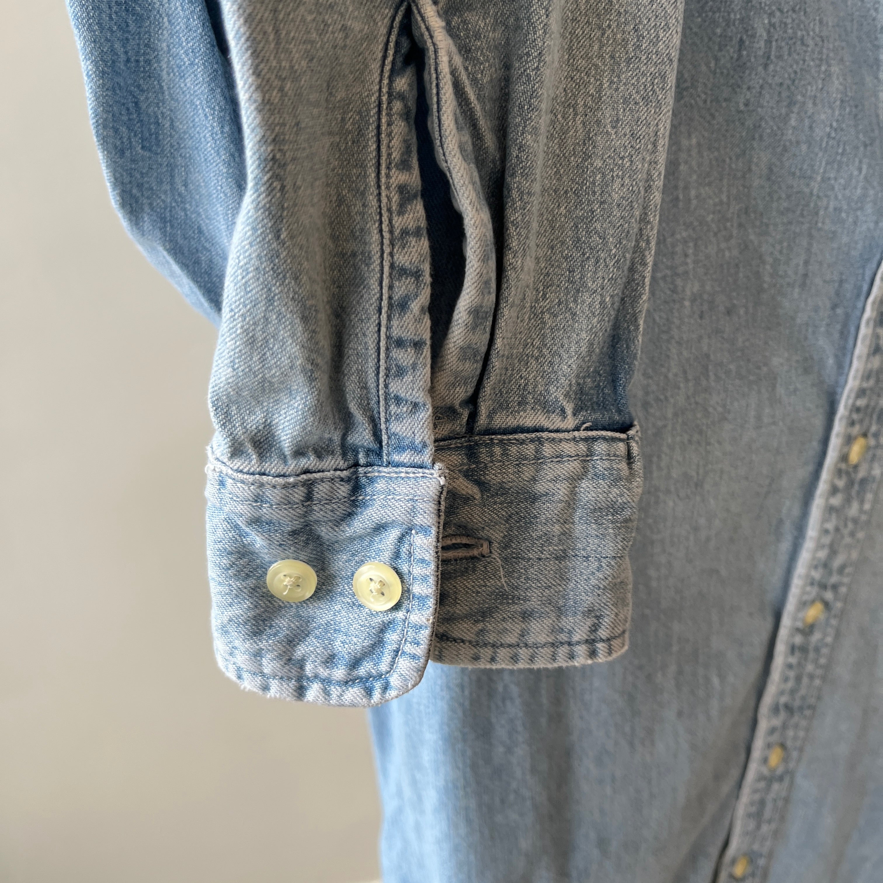 1990s Gap Button Down Denim Dad Shirt - THIS