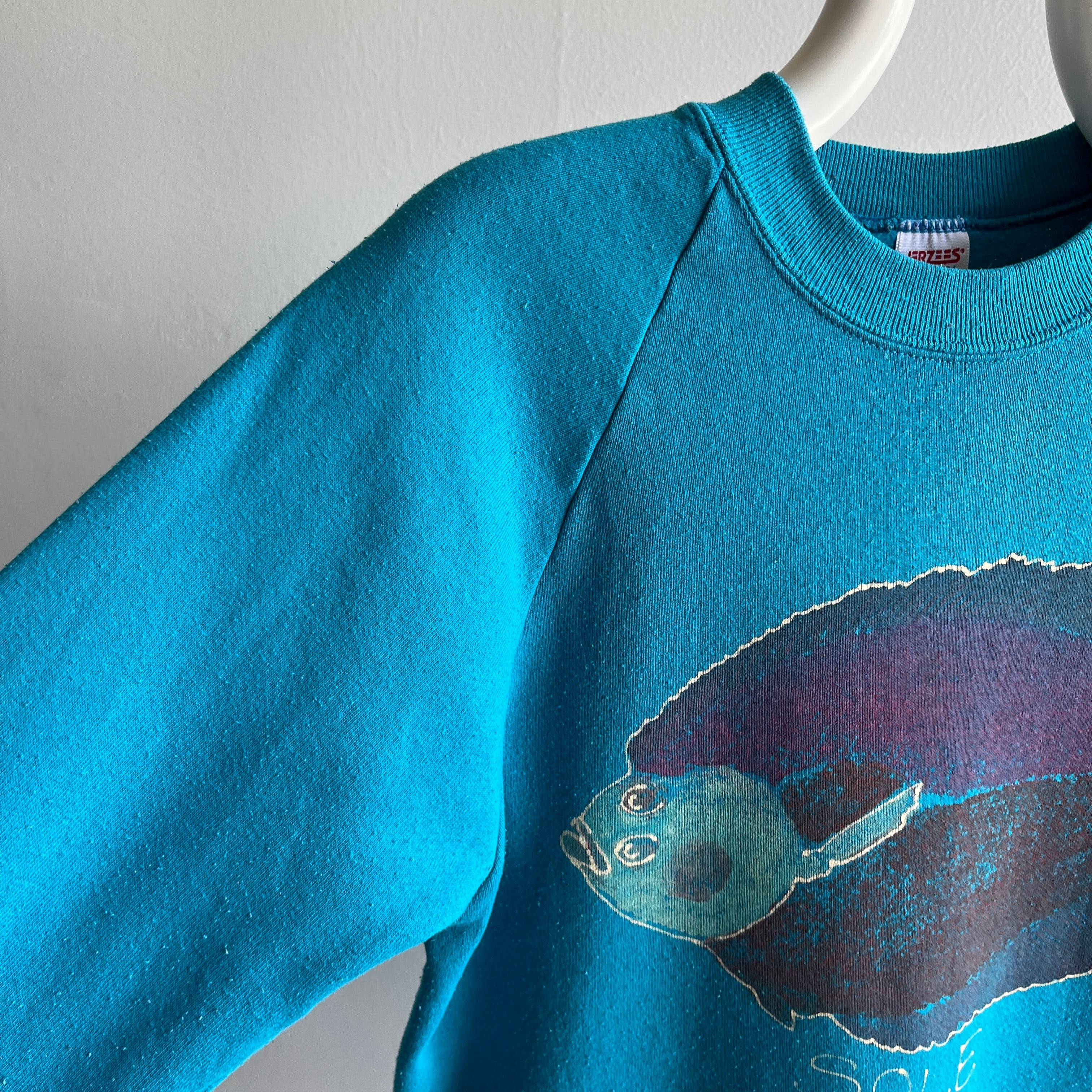 1980s DIY Sole Fish Sweatshirt - Oh Hi