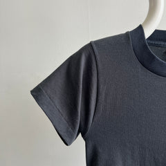 1980s Blank Black T-Shirt by Screen Stars (Child's Size XL)