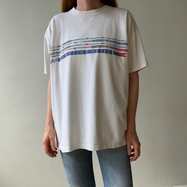 1990s Newport Blue T Shirt - Backside Too