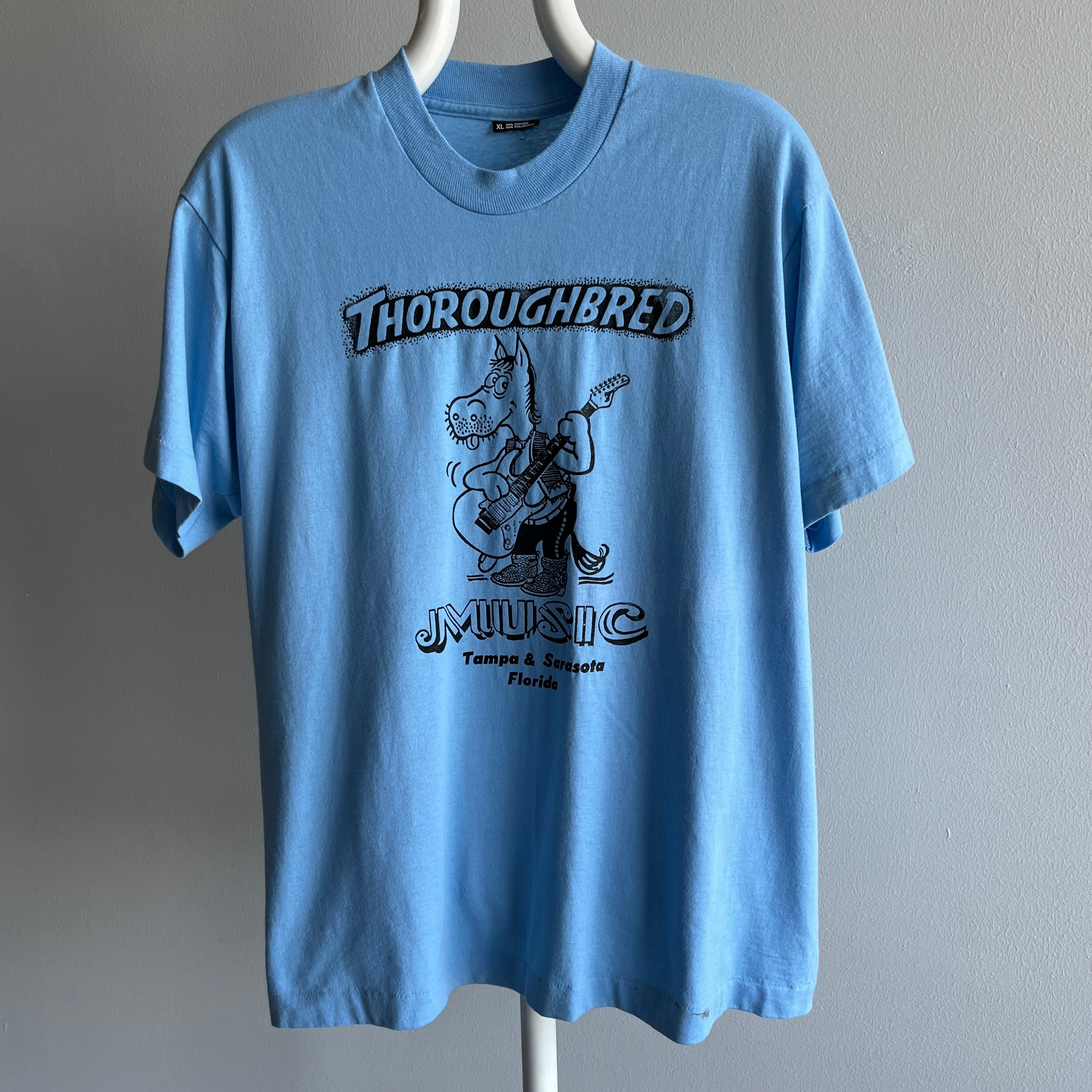 1980s Thoroughbred Music Tampa and Sarasota T-Shirt by Screen Stars