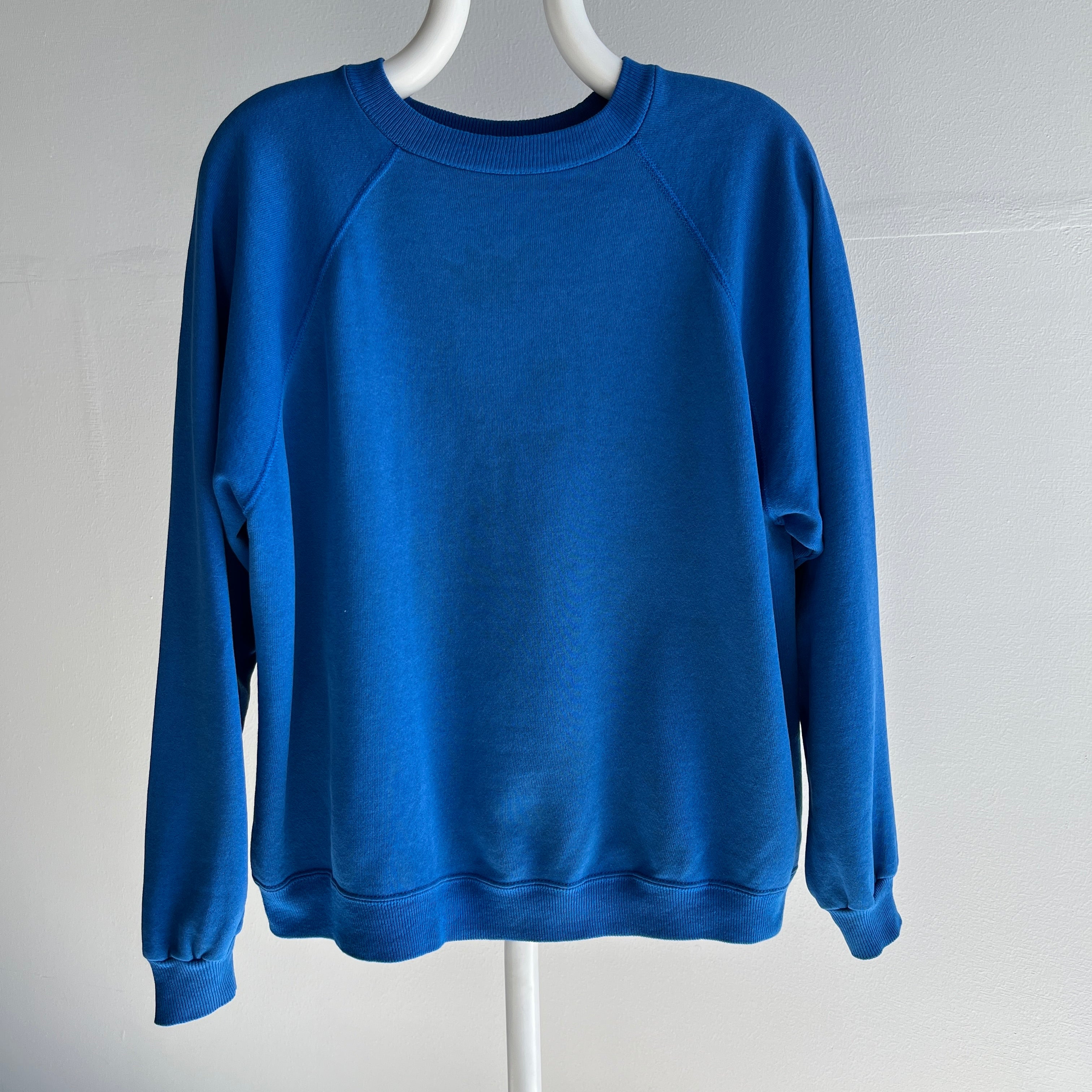 1980/90s Thinned Out Dodger Blue Raglan by Hanes