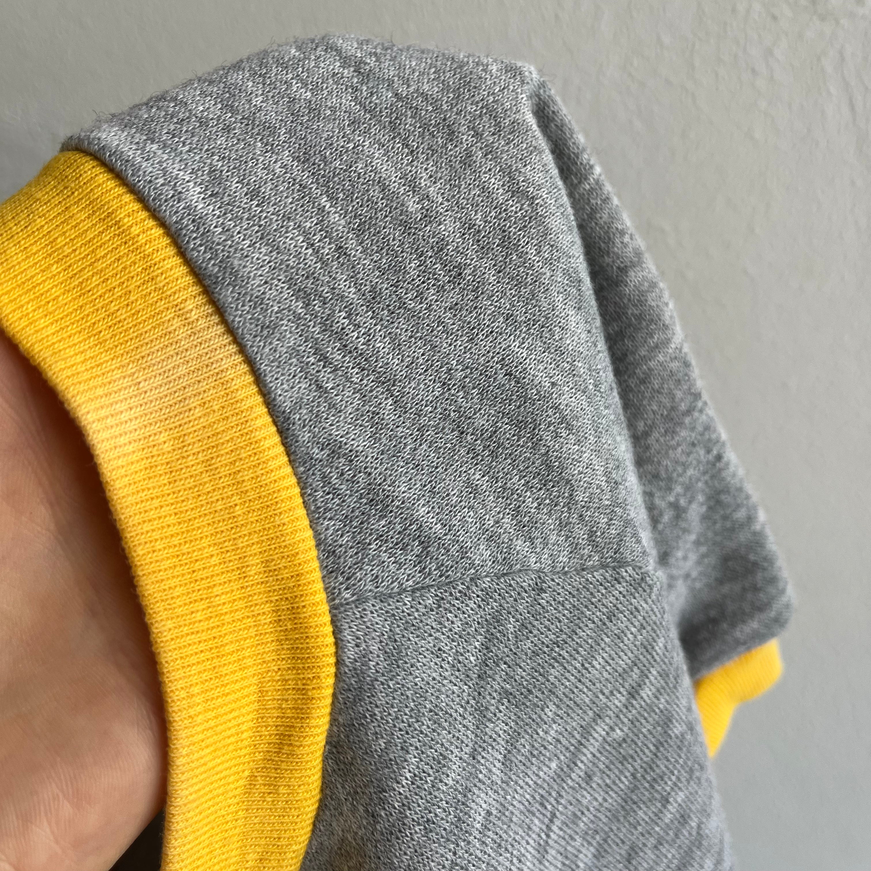 1980s Color Block Warm Up Sweatshirt - Smaller SIze