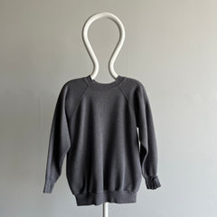 1980s Deep Gray Mended Cuff Sweatshirt by Pannill