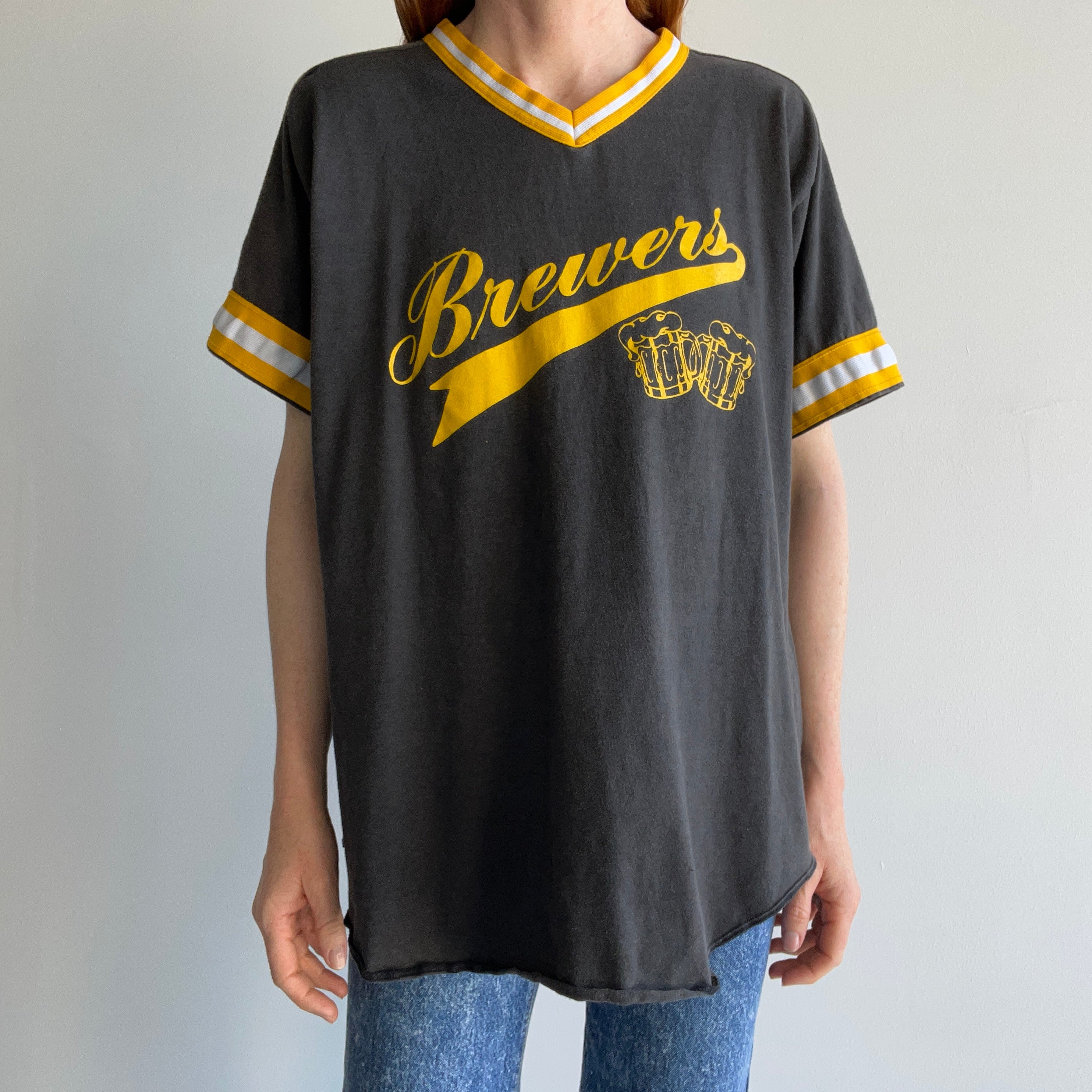 1980s Brewer's No. 13 by Wilson Cotton Baseball T-Shirt - REALLY SUPER GOOD