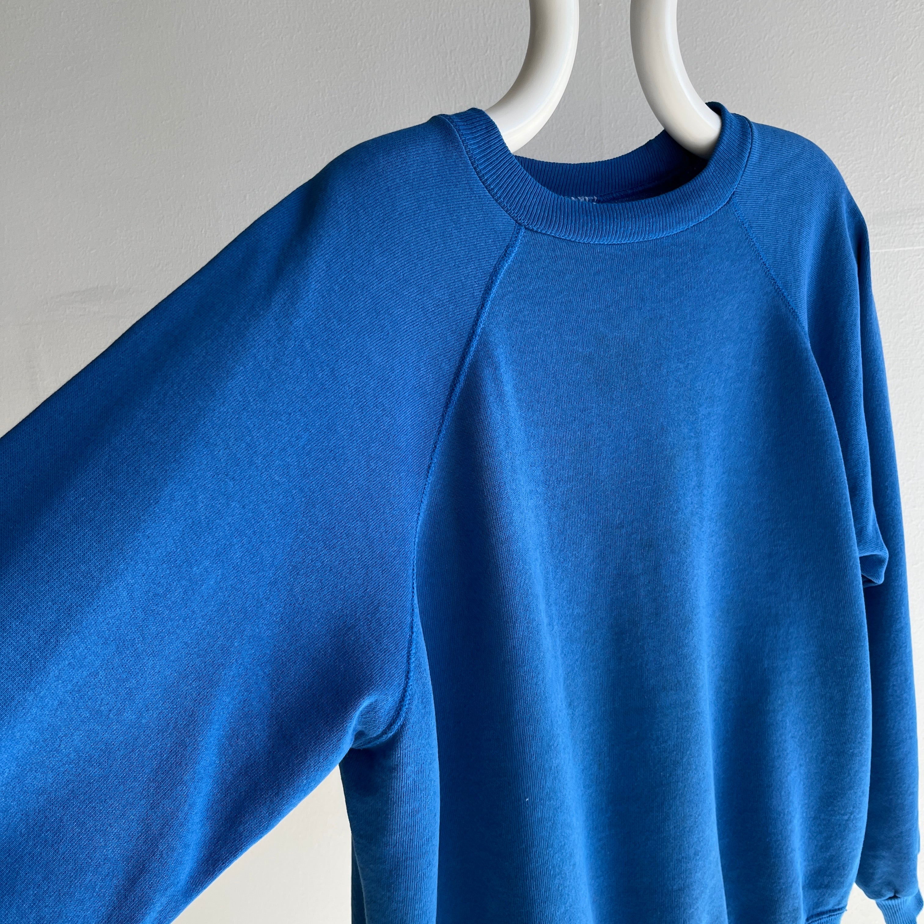 1980/90s Thinned Out Dodger Blue Raglan by Hanes