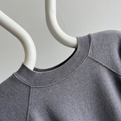 1980s Deep Gray Mended Cuff Sweatshirt by Pannill