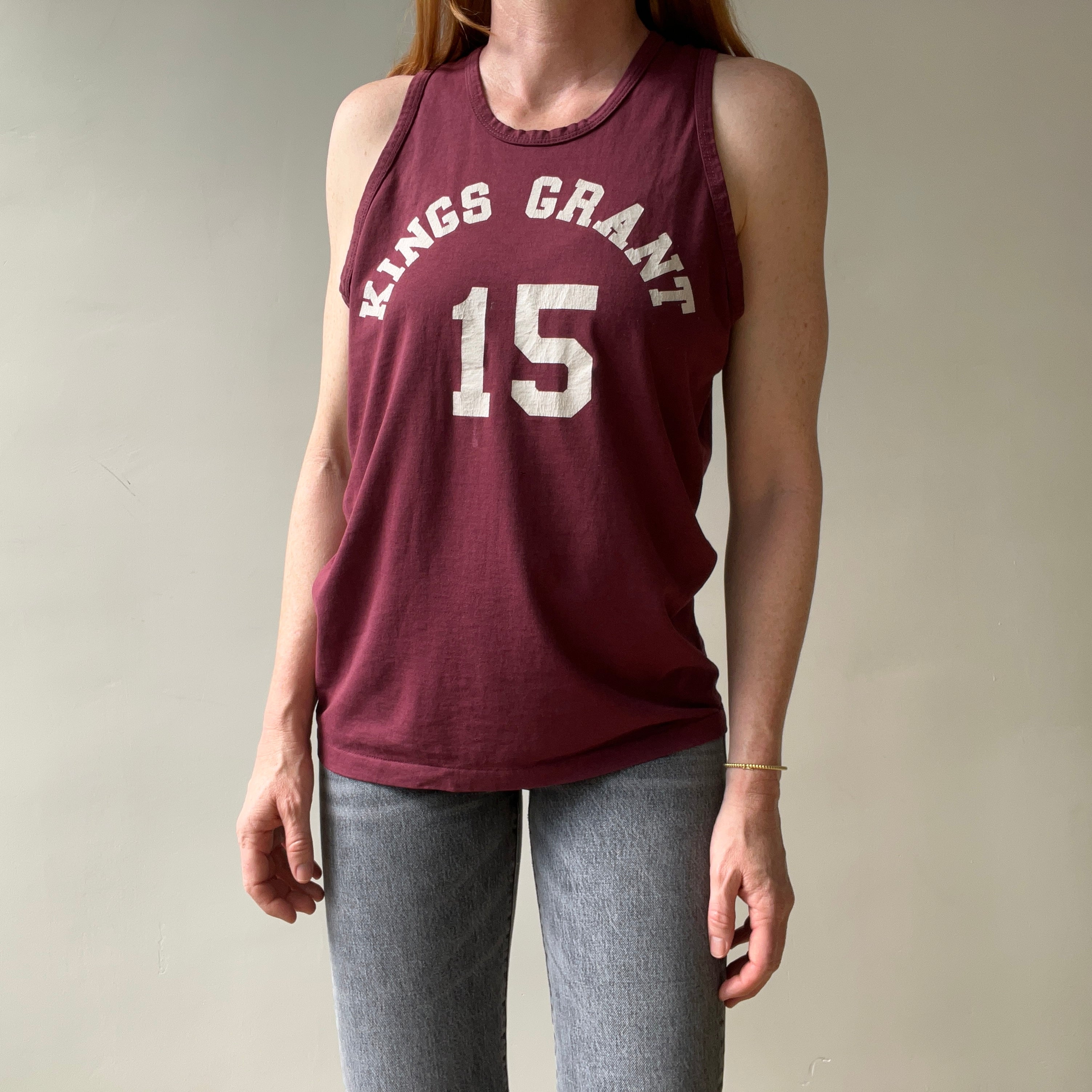 1970s/80s Burgundy Kings Grant 15 Tank Top