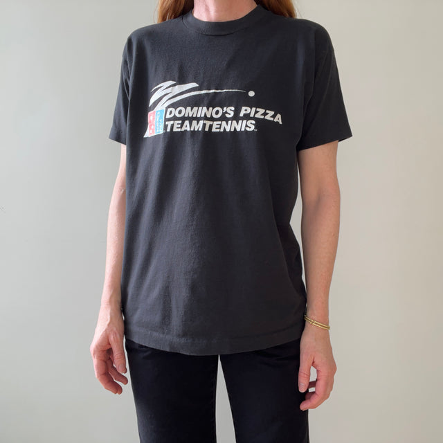 1980s Domino's Pizza Team Tennis T Shirt - Screen Stars Tag