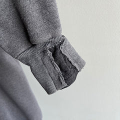 1980s Deep Gray Mended Cuff Sweatshirt by Pannill