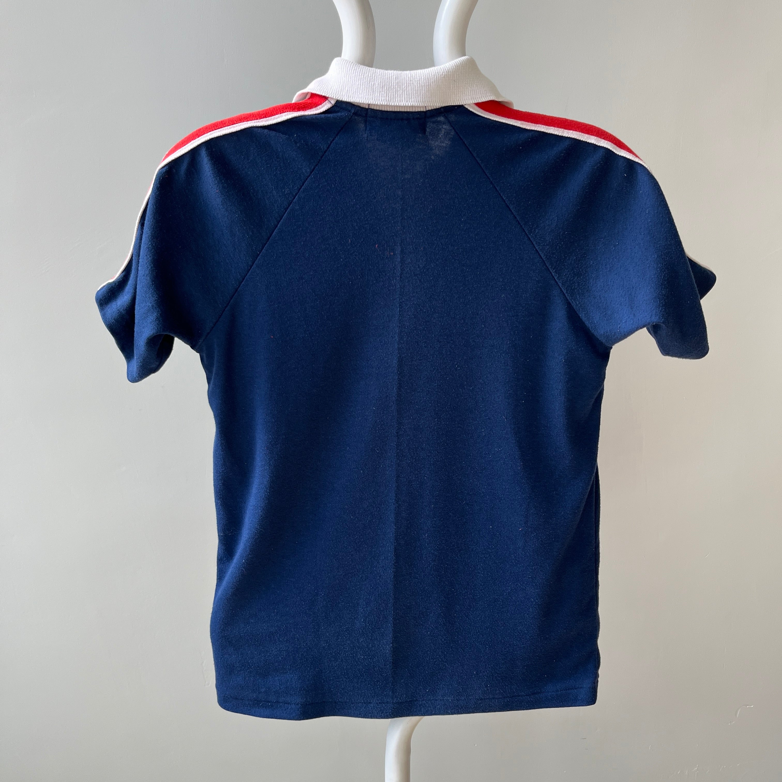 1970/80s Raglan Lacoste Polo with Shoulder Stripes - !!!!