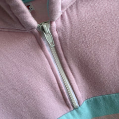 1980s San Francisco Colorblock 1/4 Zip Mock Neck Sweatshirt - Oh My!