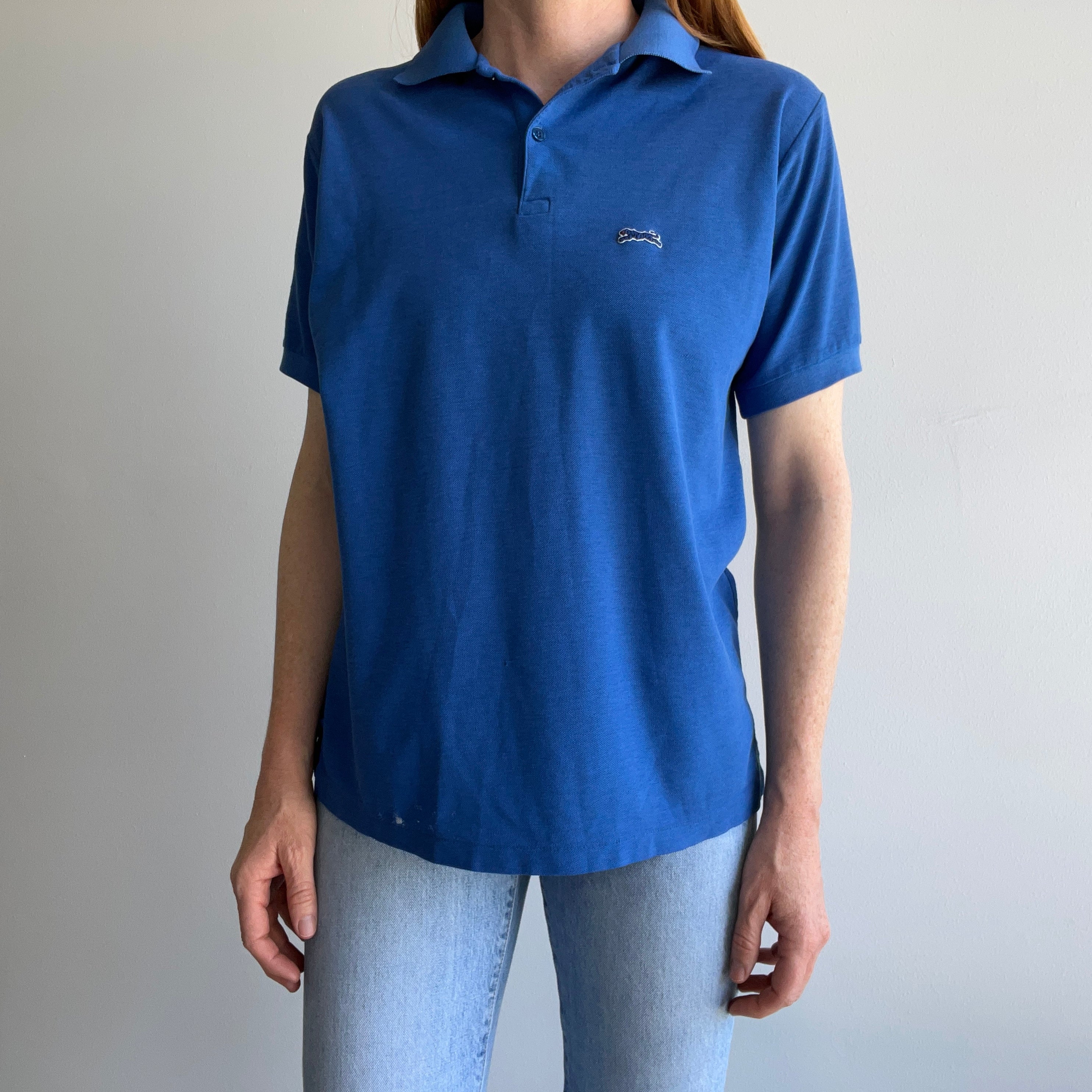 1980s Le Tigre Dodger Blue Polo Shirt