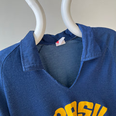 1980s Brasil Football V-Neck Long Sleeve Polo - !!!!