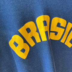 1980s Brasil Football V-Neck Long Sleeve Polo - !!!!