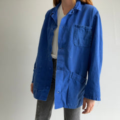 1970s Classic Blue Lightweight French Chore Coat