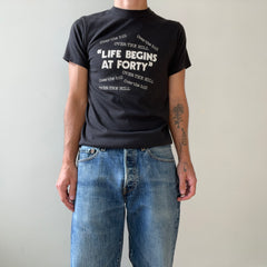 1980s Life Begins At Forty T Shirt - Guys, It Really Does