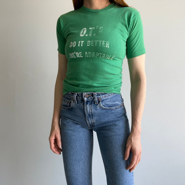 1970s "O.T.'s Do It Better bc We're Adaptable" Slim Fit T-Shirt