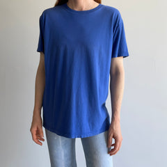 1990s USA Made Calvin Klein Dodger Blue Soft and Slouchy T-Shirt