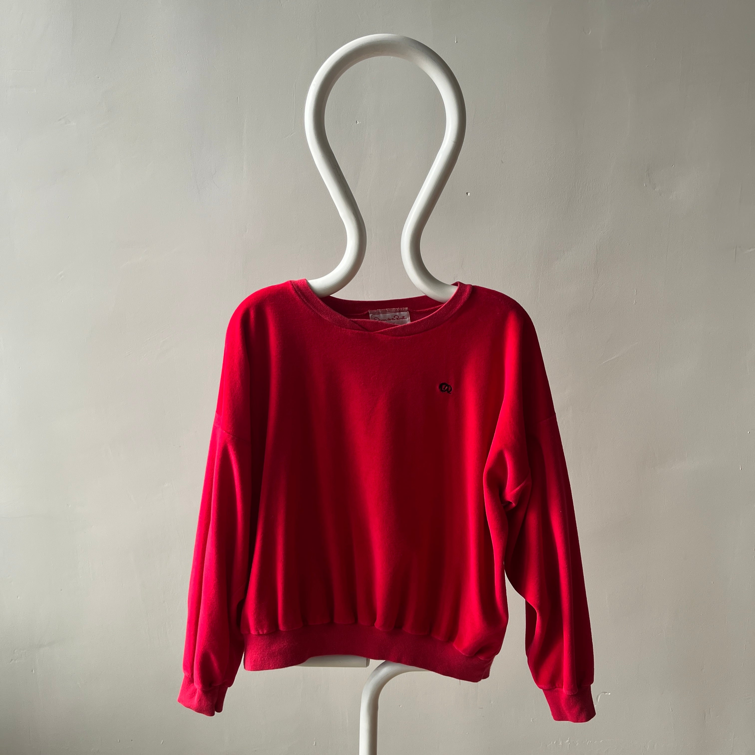 1980/90s Oscar de la Renta Velour Sweatshirt - WOWZA