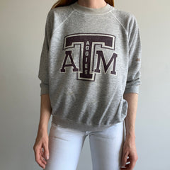 1980s Texas A&M Well Stained Thin Raglan Sweatshirt