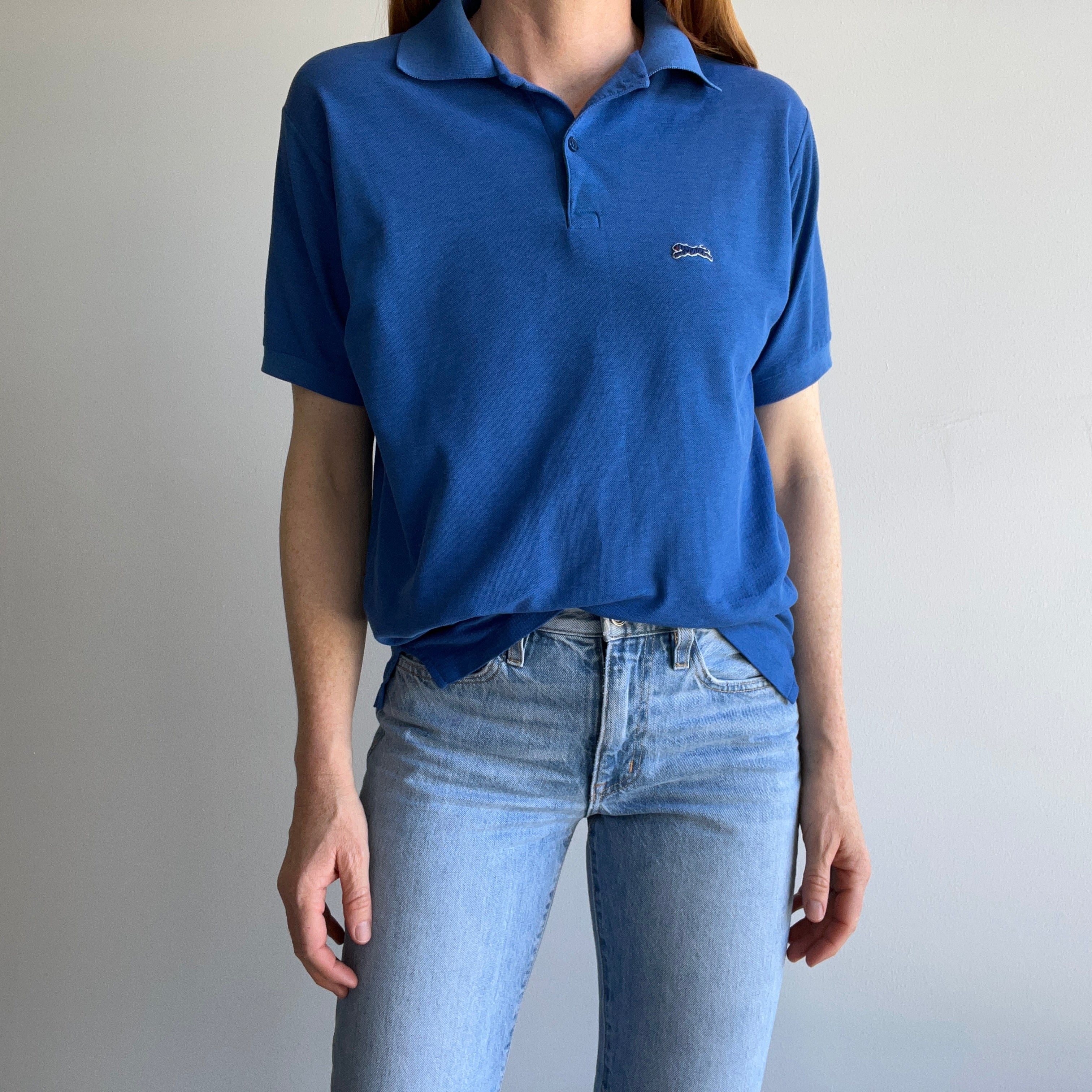 1980s Le Tigre Dodger Blue Polo Shirt