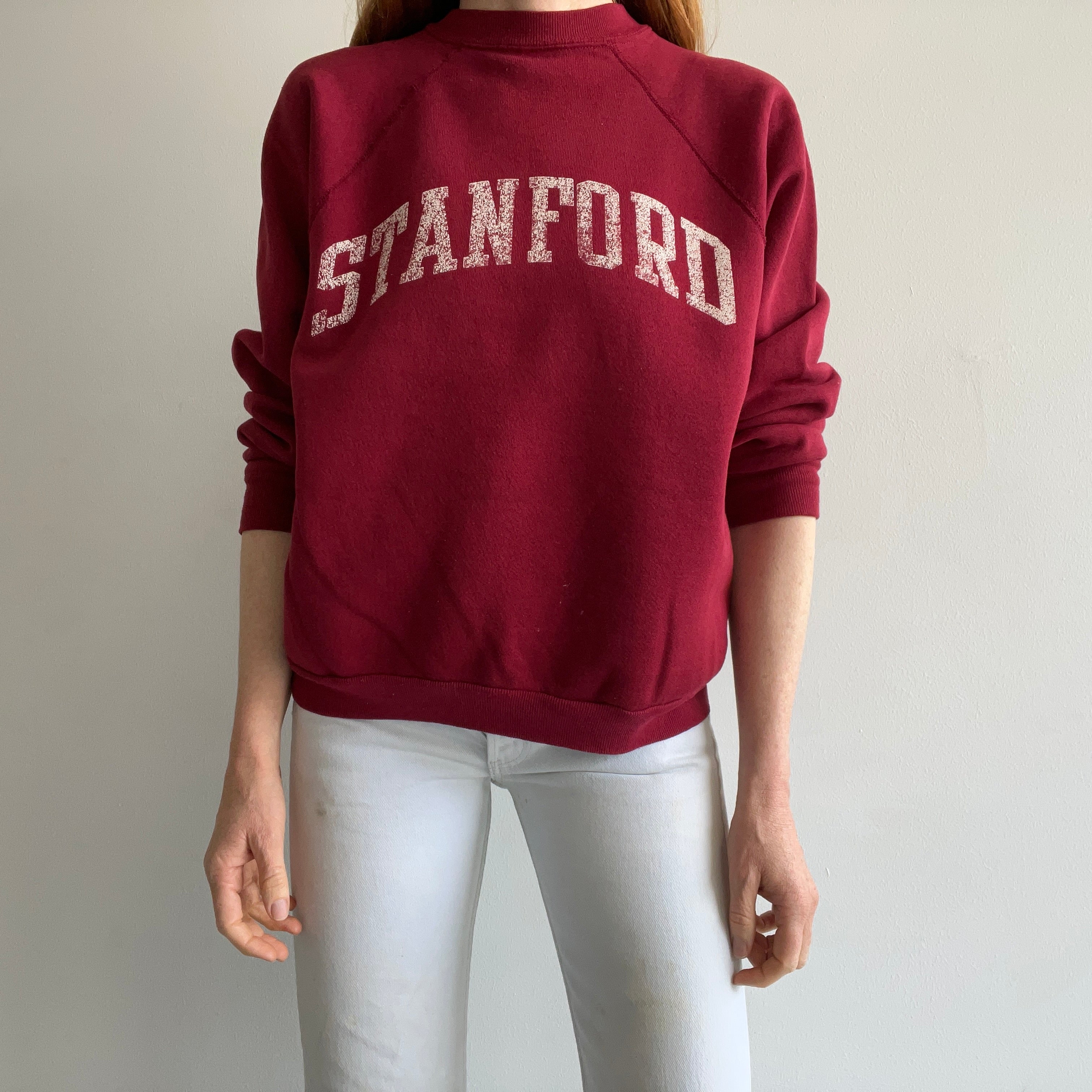 1970/80s Stanford University Sweatshirt with Mending