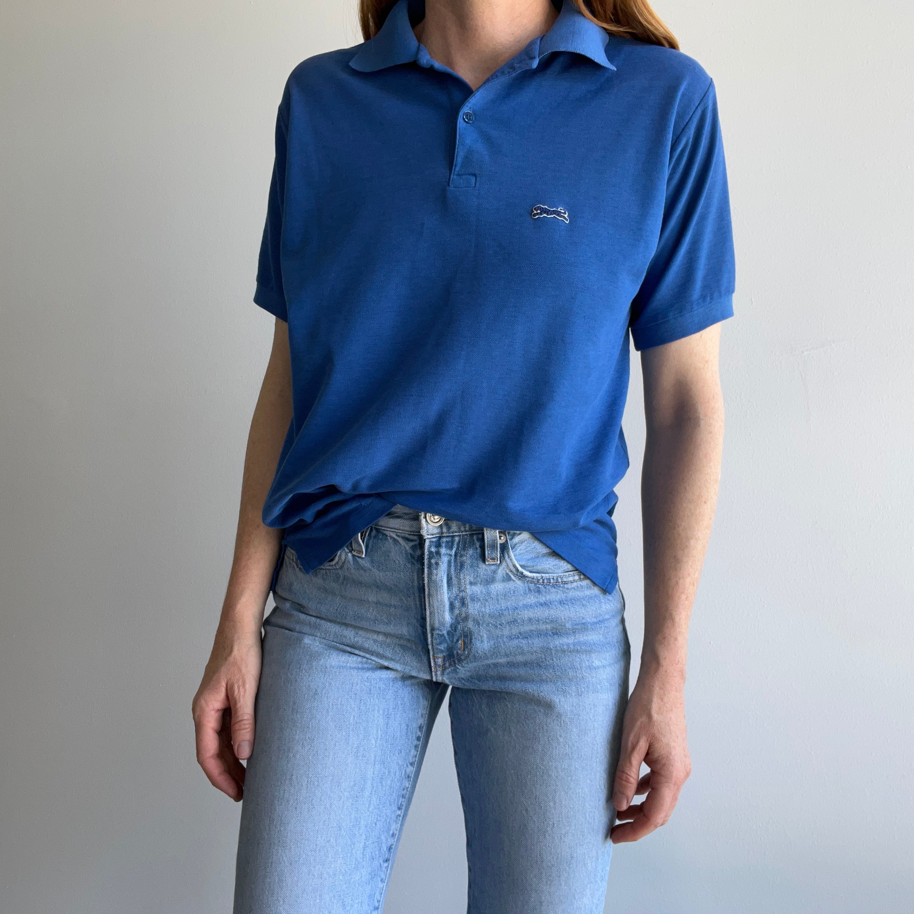 1980s Le Tigre Dodger Blue Polo Shirt