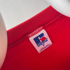 1980/90s Blank Red Russell Single V Sweatshirt (Good one, Lightly structured)