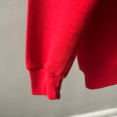 1980/90s Blank Red Russell Single V Sweatshirt (Good one, Lightly structured)