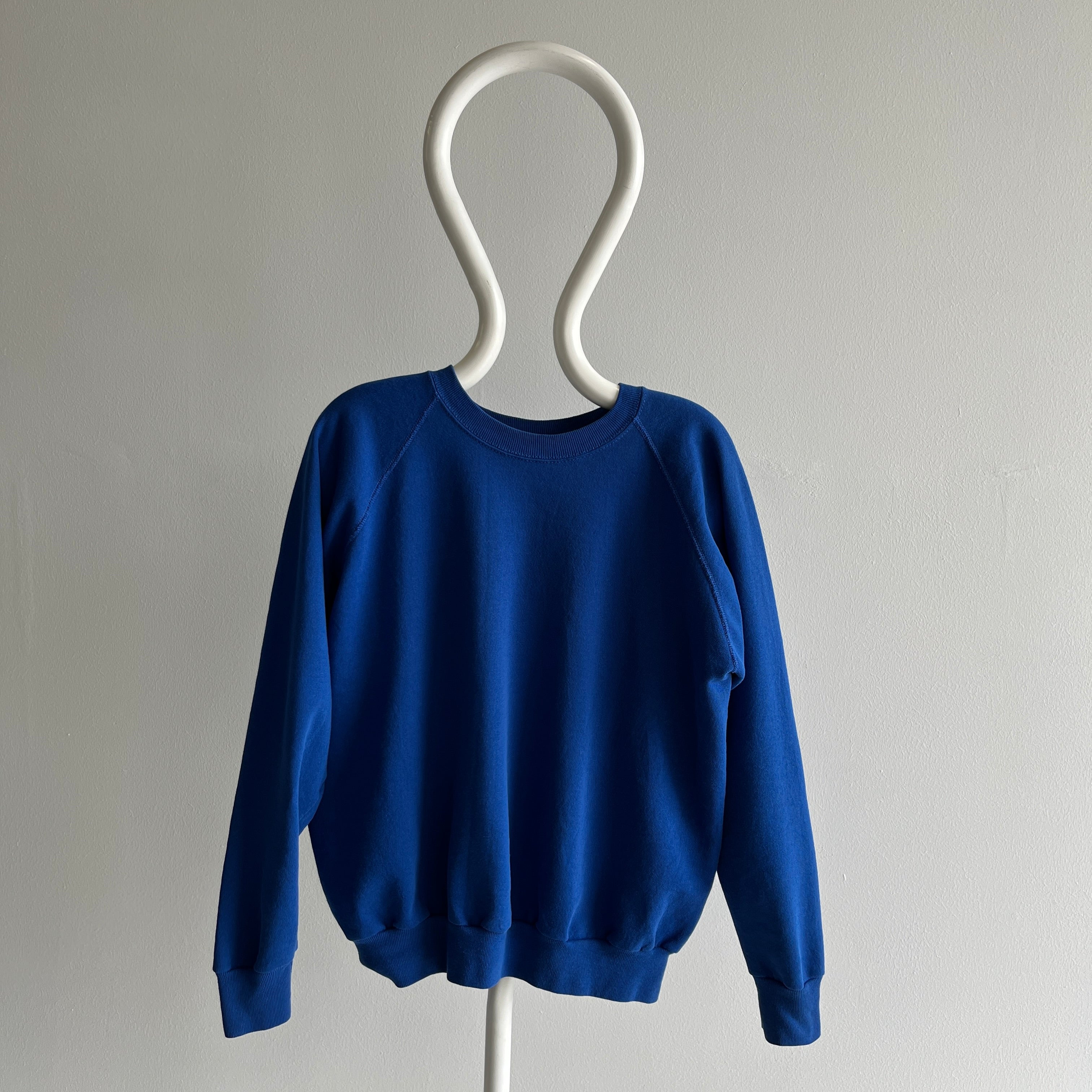 1980s Royal Dodger Blue Raglan Sweatshirt