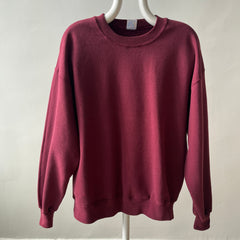 1980/90s Maroon Sweatshirt by Jerzees Super Sweats - Cozy USA Made Basic