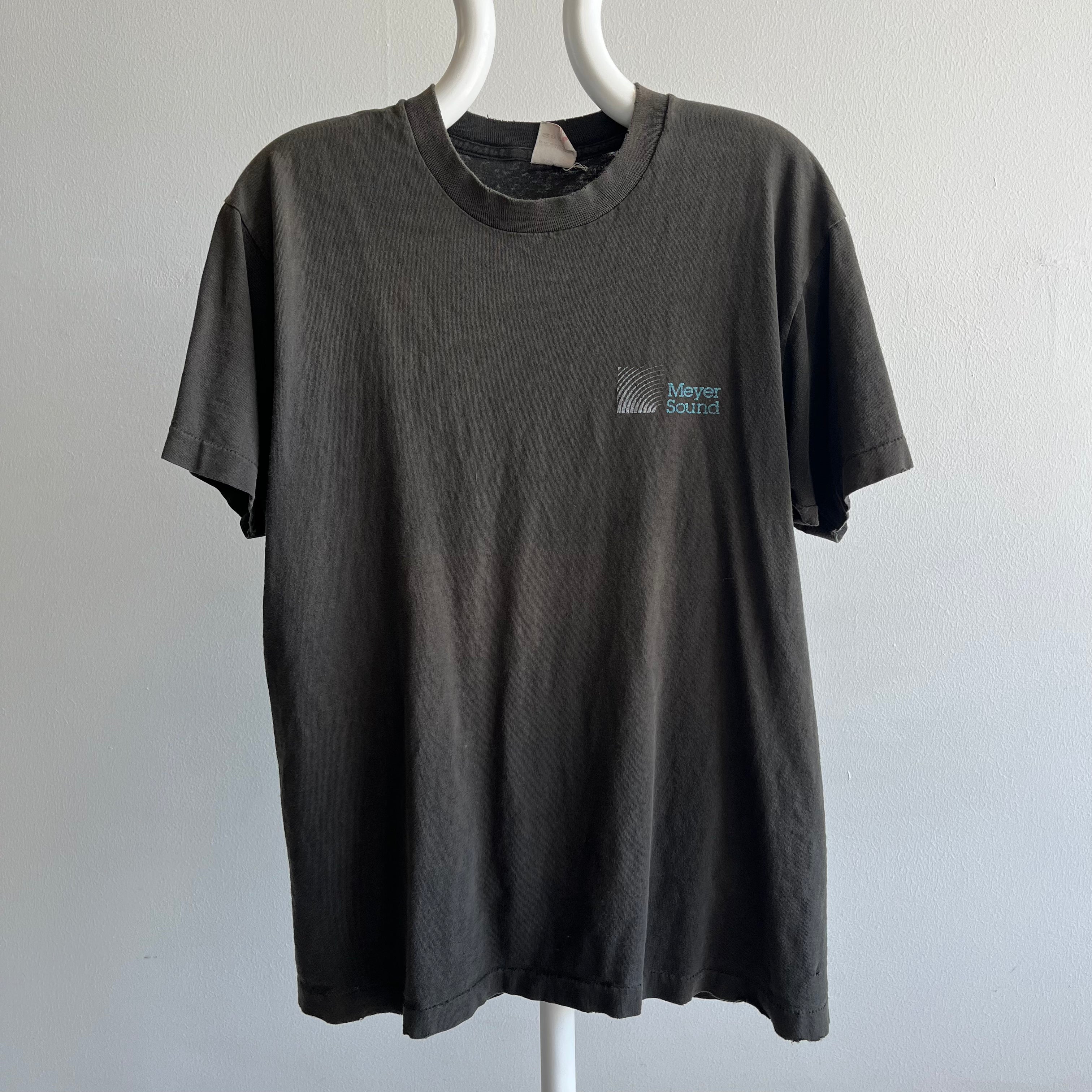 1980s Meyer Sound Front and Back Tattered Cotton T-Shirt