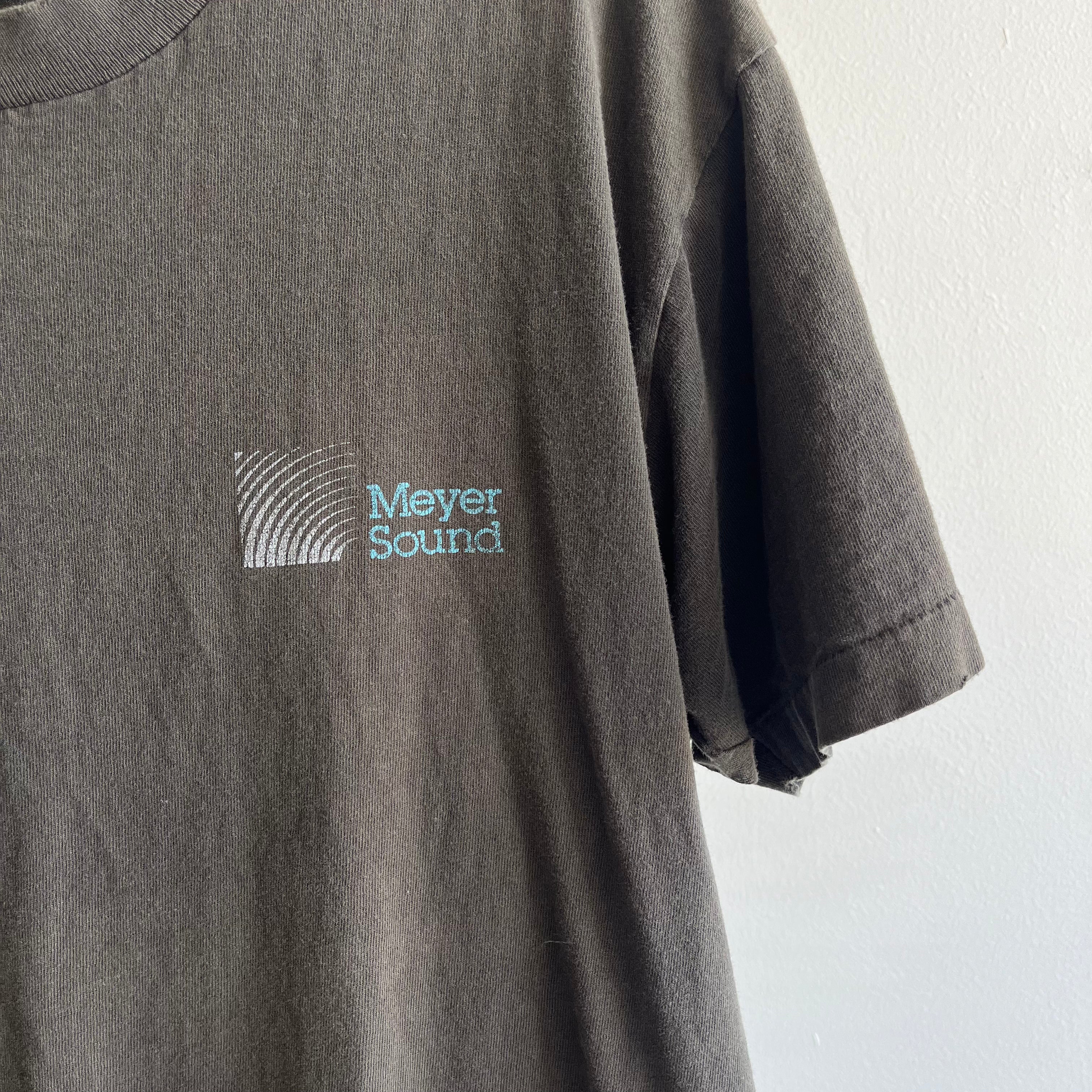 1980s Meyer Sound Front and Back Tattered Cotton T-Shirt